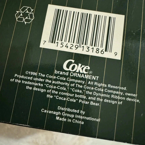 Coca Cola Vintage 1996 Christmas Bottling Works Ornament Collection Original Box - Picture 5 of 10